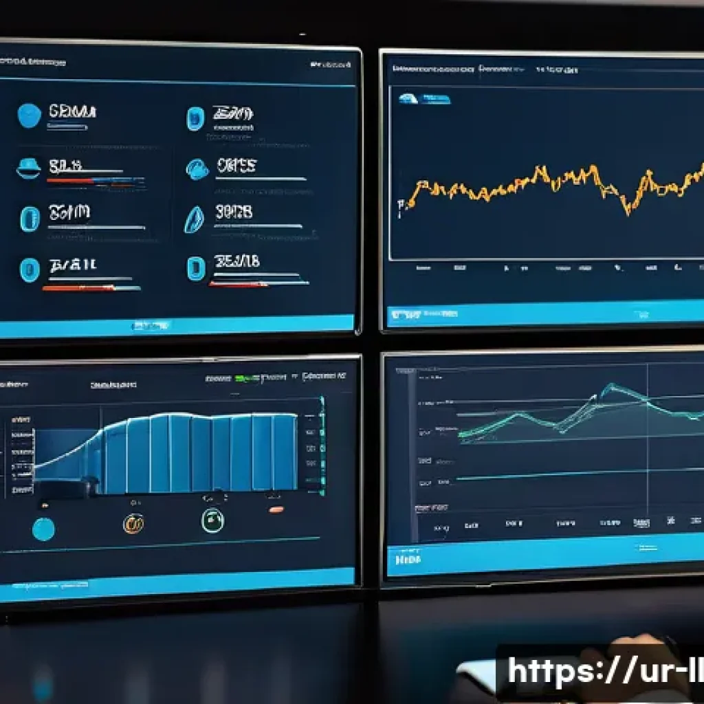 마이크로 프론트엔드에서의 트래픽 관리 기법 - A high-tech micro front-end architecture dashboard showcasing load balancing techniques: vibrant UI ...